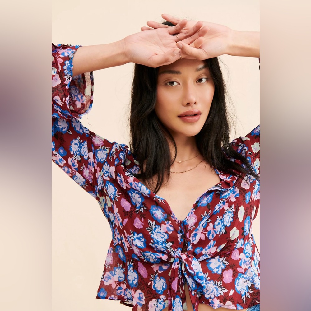 Free People Maybel Floral Blouse - Picture 2 of 6